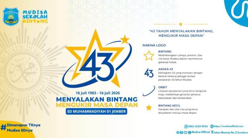 Logo Milad ke-43 Mudisa Resmi Diluncurkan